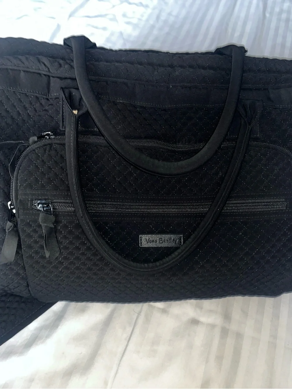Vera Bradley Black Quilted weekend Tote